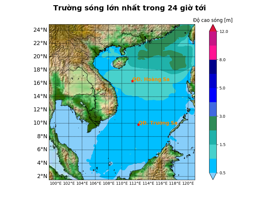 Bản tin dự báo sóng 10 ngày tới (từ ngày 16/10 đến ngày 25/10/2024)