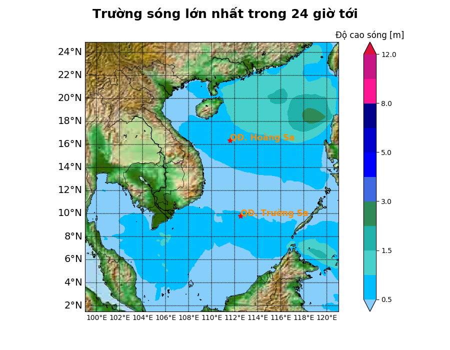 Bản tin dự báo sóng 10 ngày tới (từ ngày 18/10 đến ngày 27/10/2024)