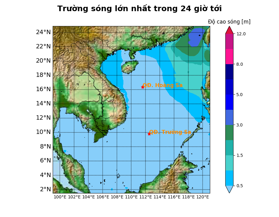 Bản tin dự báo sóng 10 ngày tới (từ ngày 28/09 đến ngày 07/09/2024)