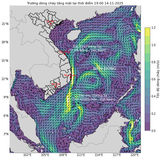 Bản tin dự báo dòng chảy 10 ngày tới (từ ngày 14/11 đến ngày 23/11/2025)