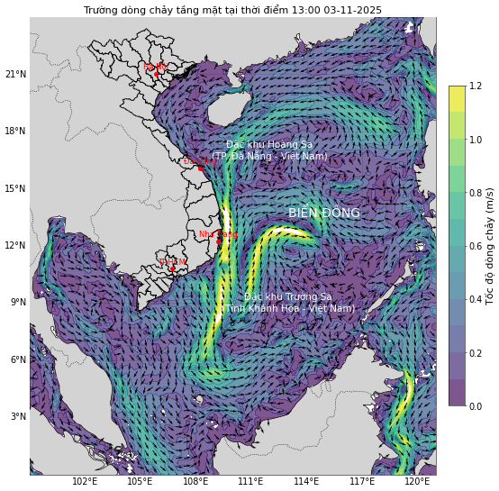 Bản tin dự báo dòng chảy 10 ngày tới (từ ngày 03/11 đến ngày 12/11/2025)
