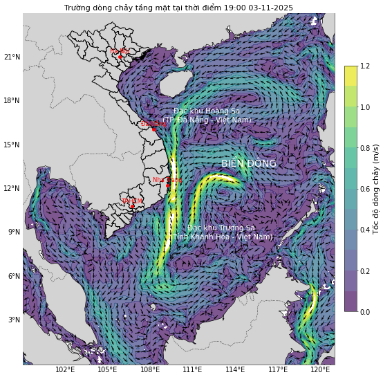 Bản tin dự báo dòng chảy 10 ngày tới (từ ngày 03/11 đến ngày 12/11/2025)