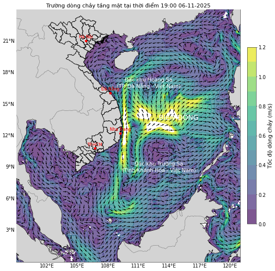 Bản tin dự báo dòng chảy 10 ngày tới (từ ngày 06/11 đến ngày 15/11/2025)