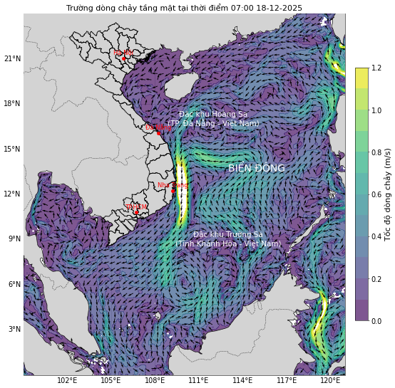 Bản tin dự báo dòng chảy 10 ngày tới (từ ngày 18/12 đến ngày 27/12/2025)