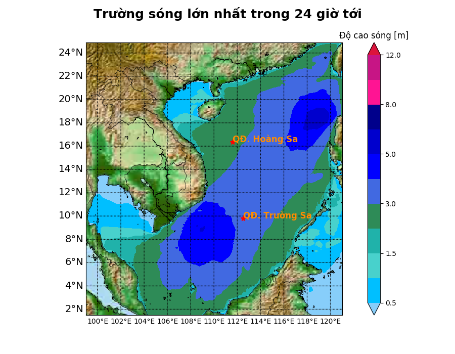 Bản tin dự báo sóng 10 ngày tới (từ ngày 05/02 đến ngày 14/02/2025)