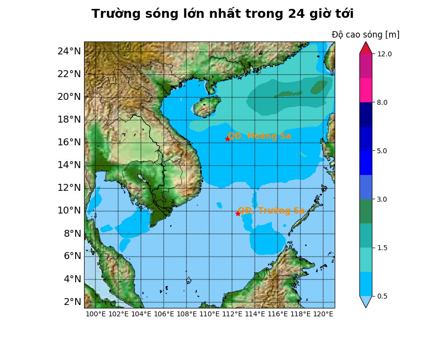 Bản tin dự báo sóng 10 ngày tới (từ ngày 13/05 đến ngày 22/05/2025)