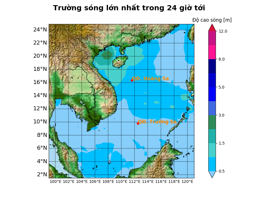 Bản tin dự báo sóng 10 ngày tới (từ ngày 20/05 đến ngày 29/05/2025)