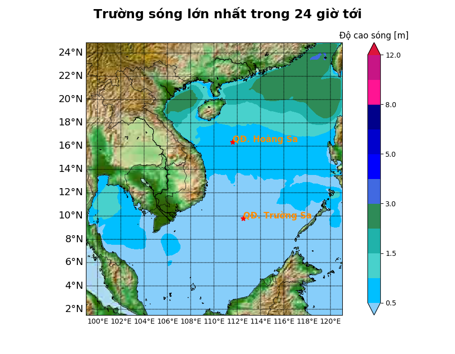 Bản tin dự báo sóng 10 ngày tới (từ ngày 25/05 đến ngày 03/06/2025)
