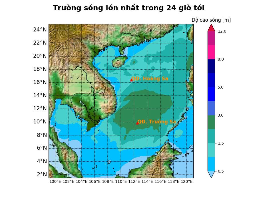 Bản tin dự báo sóng 10 ngày tới (từ ngày 03/06 đến ngày 12/06/2025)