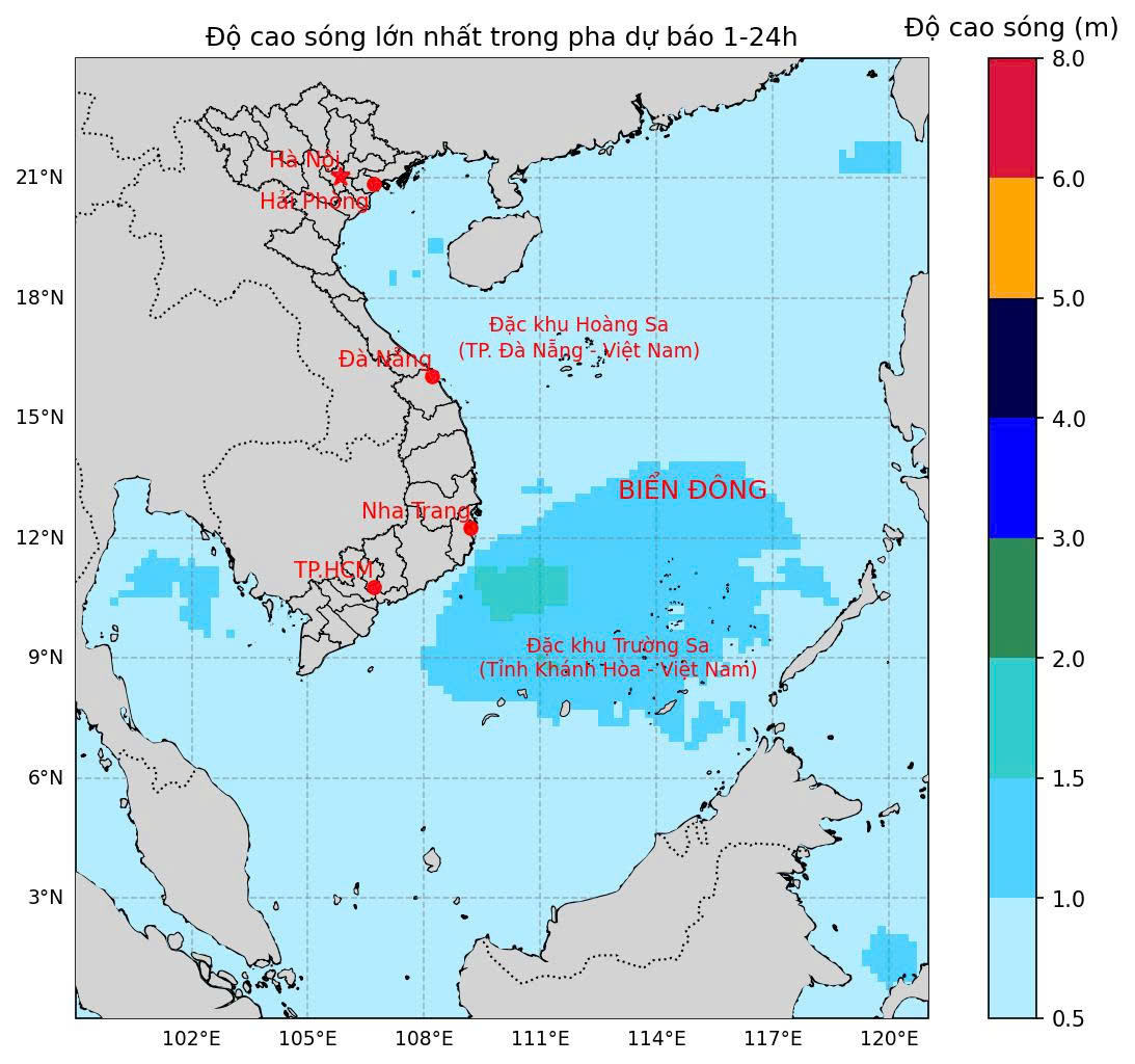 Bản tin dự báo sóng 10 ngày tới (từ ngày 30/06 đến ngày 09/07/2025)