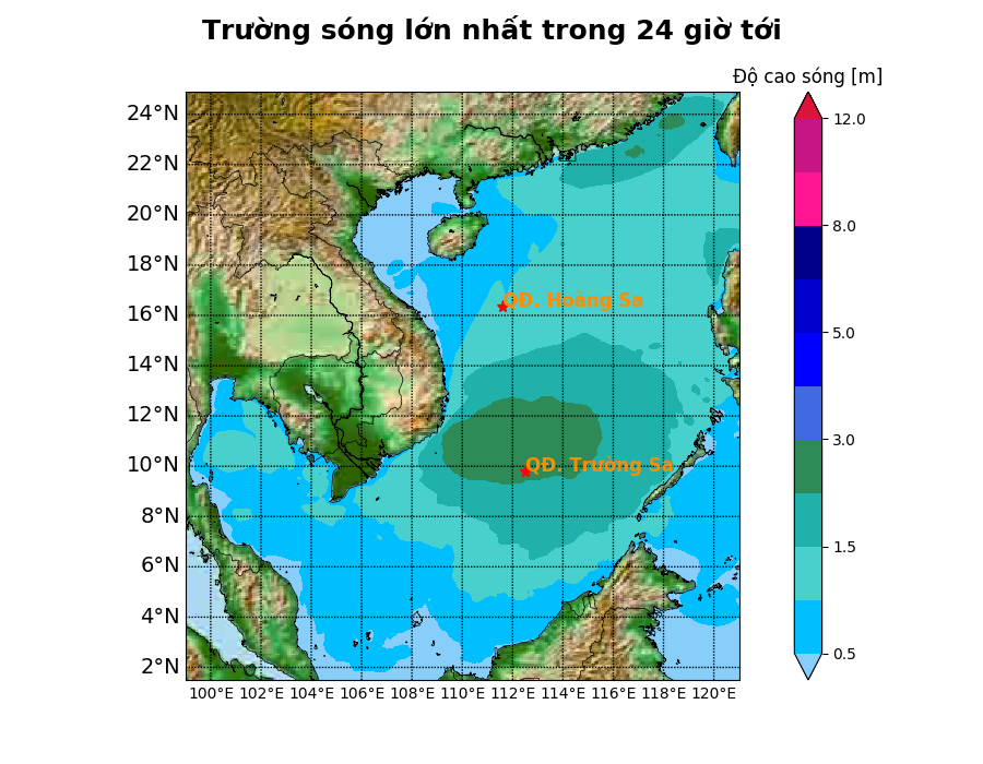 Bản tin dự báo sóng 10 ngày tới (từ ngày 04/06 đến ngày 13/06/2025)