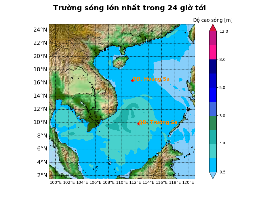 Bản tin dự báo sóng 10 ngày tới (từ ngày 06/06 đến ngày 15/06/2025)