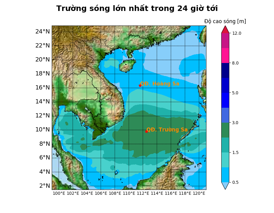 Bản tin dự báo sóng 10 ngày tới (từ ngày 08/06 đến ngày 17/06/2025)