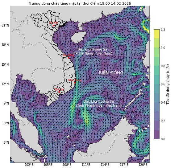 Bản tin dự báo dòng chảy 10 ngày tới (từ ngày 14/02 đến ngày 23/02/2026)