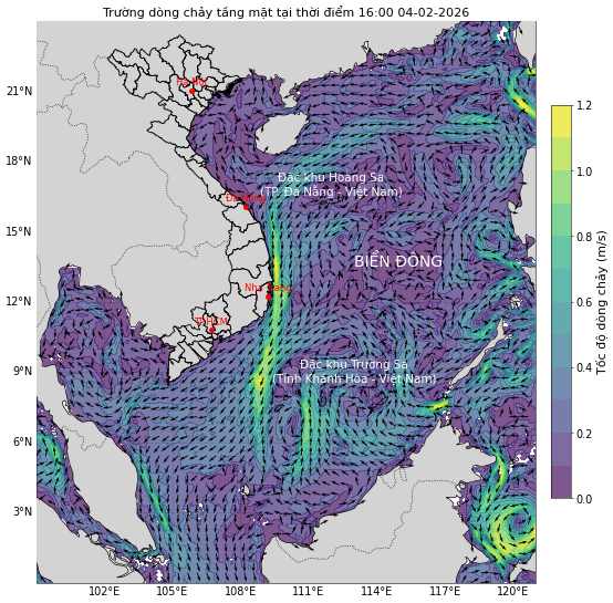 Bản tin dự báo dòng chảy 10 ngày tới (từ ngày 04/02 đến ngày 13/02/2026)