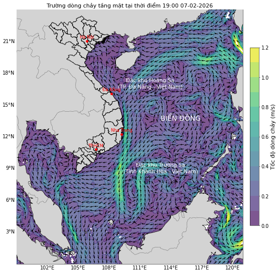 Bản tin dự báo dòng chảy 10 ngày tới (từ ngày 07/02 đến ngày 16/02/2026)