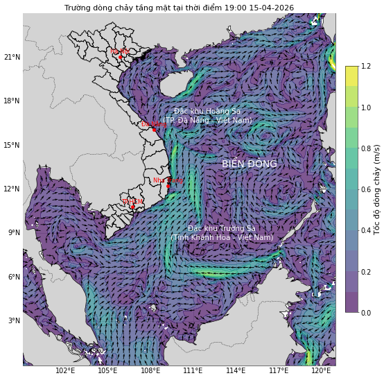 Bản tin dự báo dòng chảy 10 ngày tới (từ ngày 15/04 đến ngày 24/04/2026)