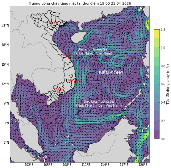 Bản tin dự báo dòng chảy 10 ngày tới (từ ngày 21/04 đến ngày 30/04/2026)