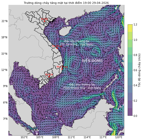Bản tin dự báo dòng chảy 10 ngày tới (từ ngày 29/04 đến ngày 08/05/2026)