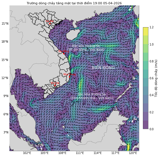 Bản tin dự báo dòng chảy 10 ngày tới (từ ngày 05/04 đến ngày 14/04/2026)