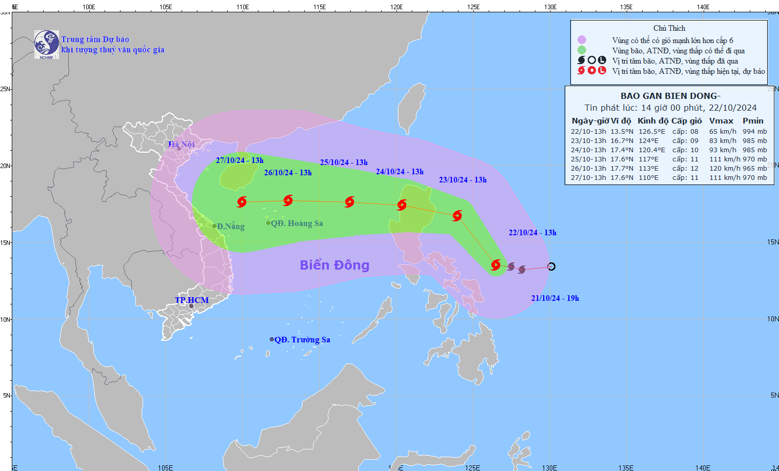 TIN BÃO GẦN BIỂN ĐÔNG  (Cơn bão TRAMI)