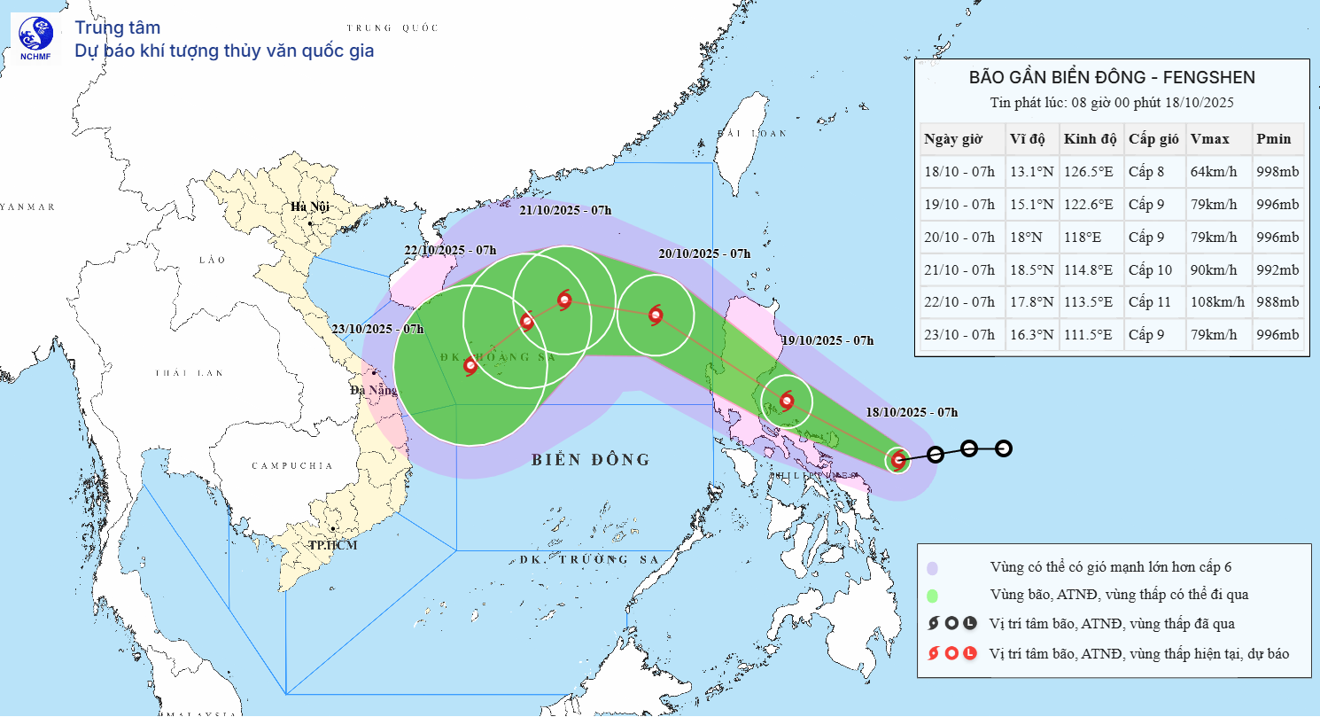TIN BÃO GẦN BIỂN ĐÔNG   (Cơn bão FENGSHEN)