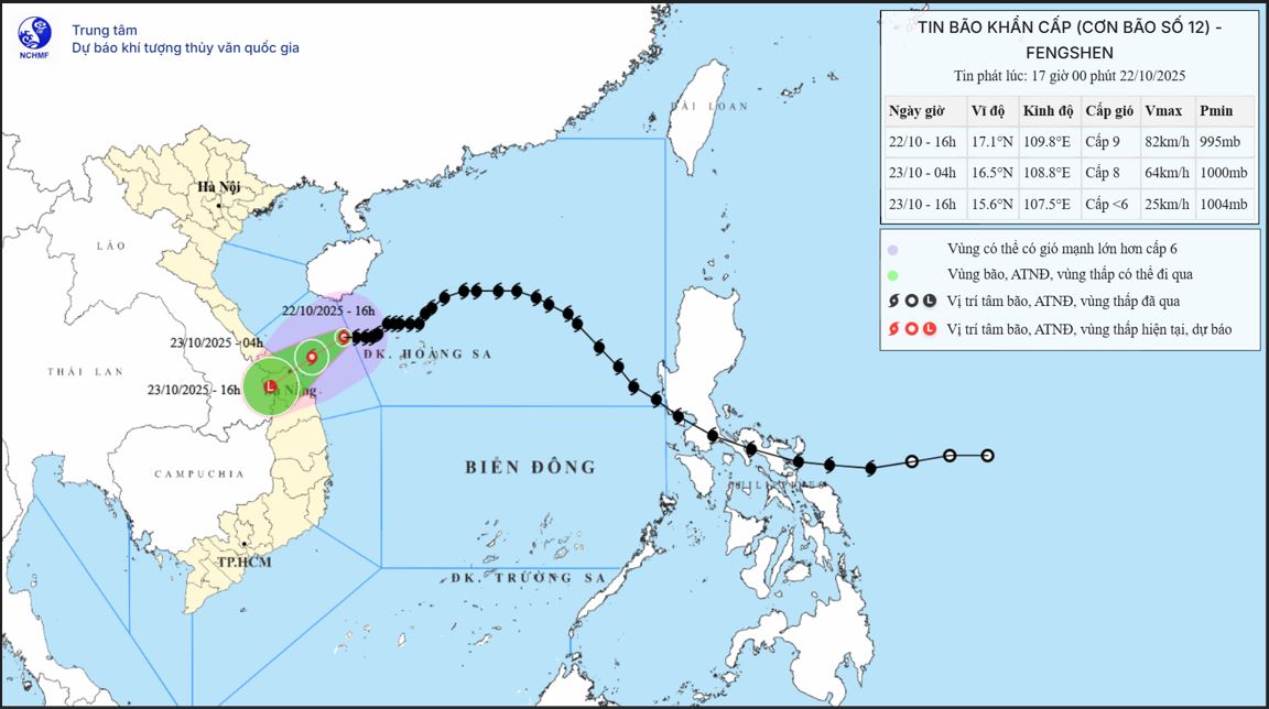 TIN BÃO KHẨN CẤP (Cơn bão số 12)