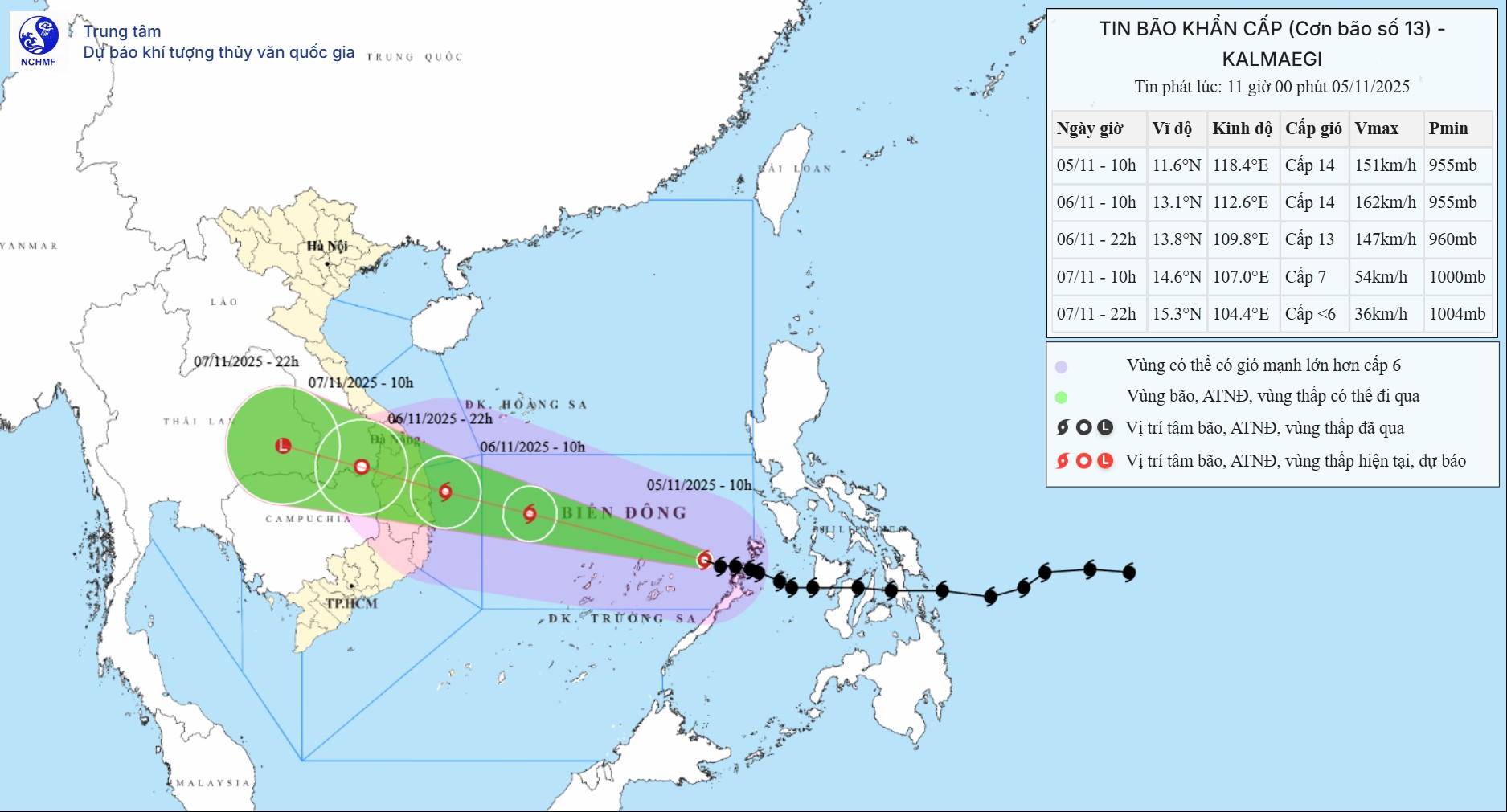 TIN BÃO KHẨN CẤP (Cơn bão số 13)
