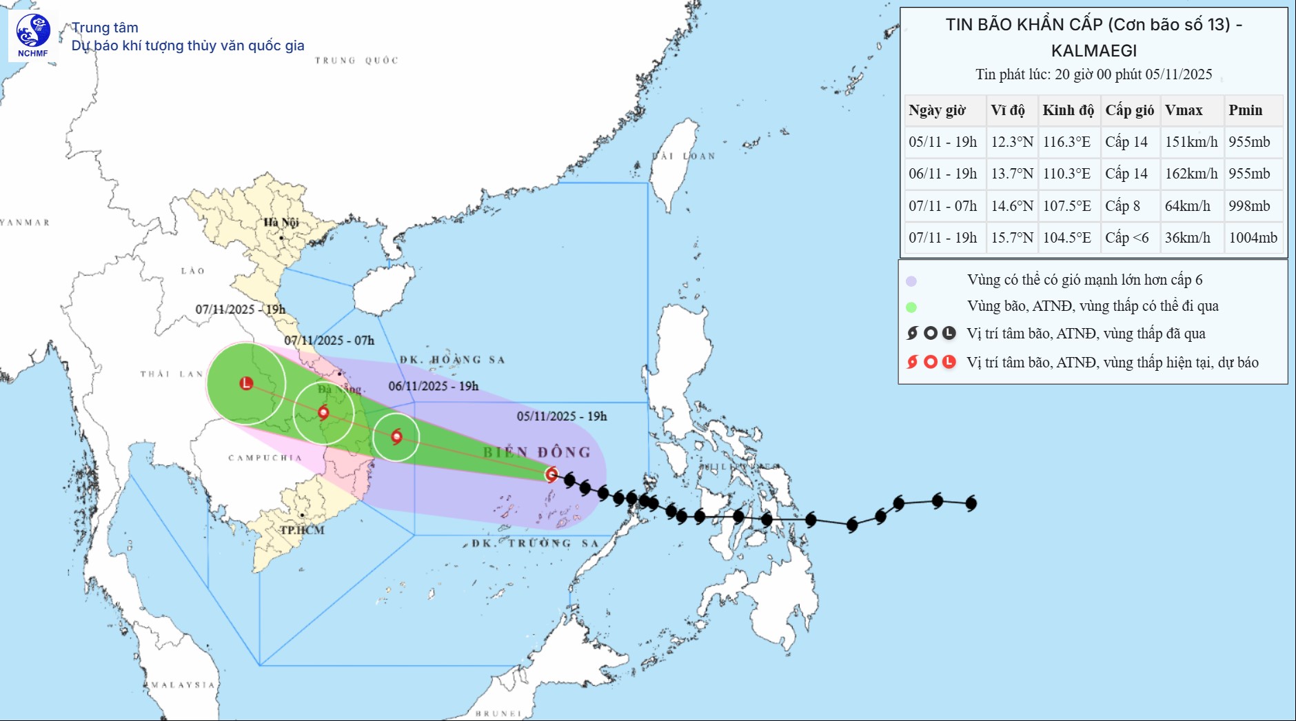 TIN BÃO KHẨN CẤP (Cơn bão số 13)