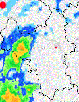 TIN CẢNH BÁO DÔNG, TỐ, LỐC, SÉT, MƯA ĐÁ VÀ MƯA LỚN CỤC BỘ TRÊN PHẠM VI KHU VỰC HÀ NỘI