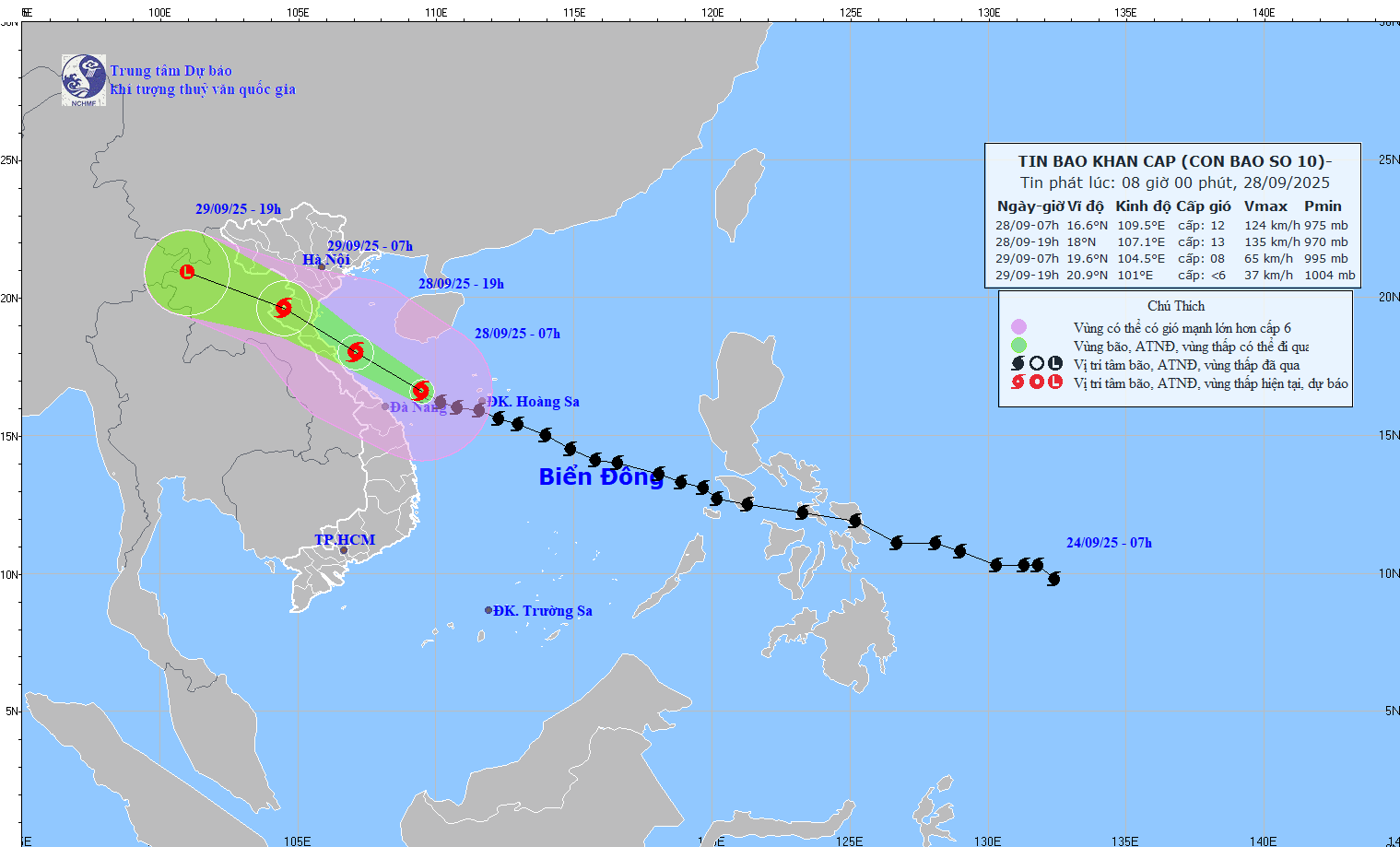 TIN BÃO KHẨN CẤP (Cơn bão số 10)