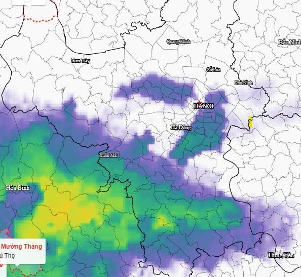 TIN CẢNH BÁO DÔNG, LỐC, SÉT VÀ MƯA LỚN CỤC BỘ TRÊN PHẠM VI KHU VỰC NỘI THÀNH HÀ NỘI
