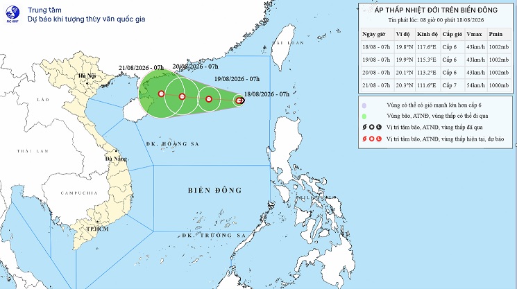 TIN ÁP THẤP NHIỆT ĐỚI TRÊN BIỂN ĐÔNG