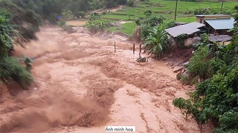 TIN CẢNH BÁO LŨ QUÉT, SẠT LỞ ĐẤT, SỤT LÚN ĐẤT DO MƯA LŨ HOẶC DÒNG CHẢY TRÊN KHU VỰC CÁC TỈNH  THANH HOÁ VÀ NGHỆ AN
